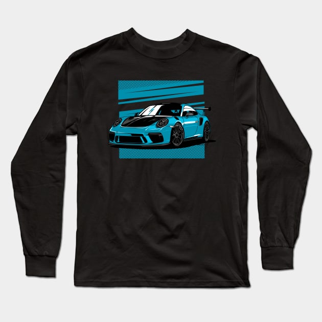 GT3 RS Racecar Motorsport 911 991 Car Long Sleeve T-Shirt by Automotive Apparel & Accessoires